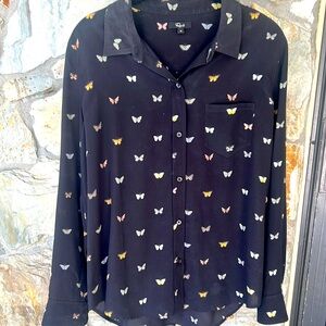 Rails Silk Butterfly Blouse Medium